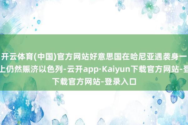 开云体育(中国)官方网站好意思国在哈尼亚遇袭身一火一事上仍然赈济以色列-云开app·Kaiyun下载官方网站-登录入口