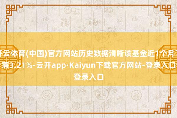 开云体育(中国)官方网站历史数据清晰该基金近1个月下落3.21%-云开app·Kaiyun下载官方网站-登录入口