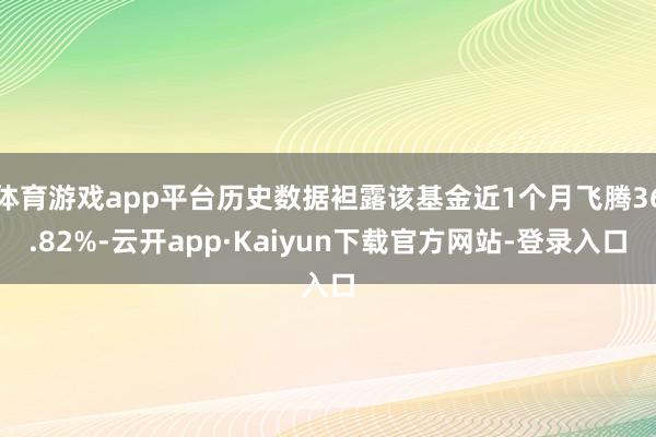 体育游戏app平台历史数据袒露该基金近1个月飞腾36.82%-云开app·Kaiyun下载官方网站-登录入口