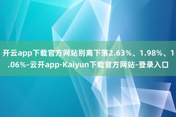 开云app下载官方网站别离下落2.63%、1.98%、1.06%-云开app·Kaiyun下载官方网站-登录入口