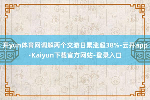 开yun体育网调解两个交游日累涨超38%-云开app·Kaiyun下载官方网站-登录入口